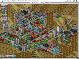 Sim City 2000 para Macintosh, virtualmente idéntica a la de MS-DOS